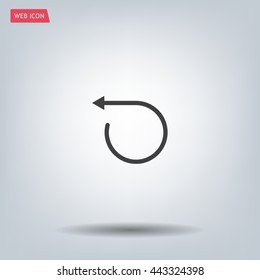 rotation arrows in a circle web icon. vector design