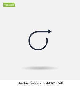 rotation arrows in a circle web icon. vector design