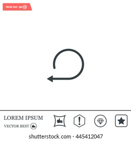 rotation arrows in a circle web icon. vector design