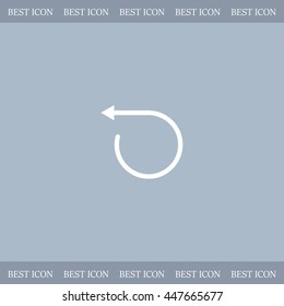 rotation arrows in a circle web icon. vector design