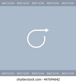 rotation arrows in a circle web icon. vector design