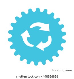 rotation arrows in a circle web icon. vector design