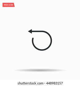 rotation arrows in a circle web icon. vector design