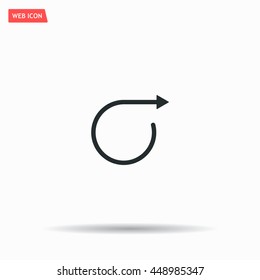 rotation arrows in a circle web icon. vector design
