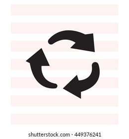 rotation arrows in a circle web icon. vector design