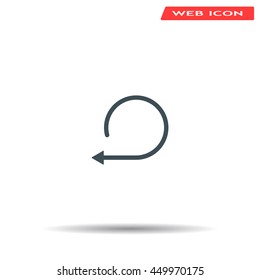 rotation arrows in a circle web icon. vector design