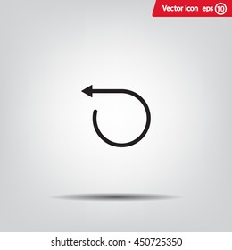 rotation arrows in a circle web icon. vector design