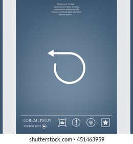 rotation arrows in a circle web icon. vector design