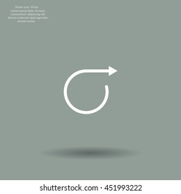 rotation arrows in a circle web icon. vector design
