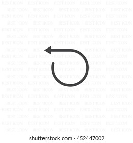 rotation arrows in a circle web icon. vector design