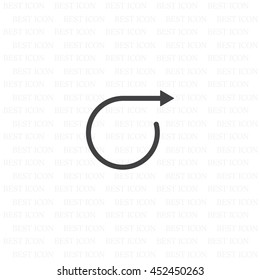 rotation arrows in a circle web icon. vector design