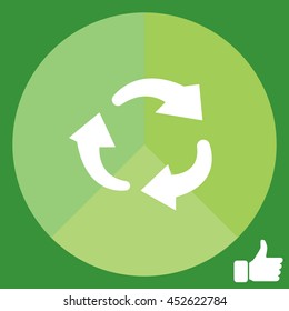 rotation arrows in a circle web icon. vector design