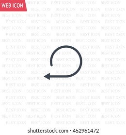 rotation arrows in a circle web icon. vector design