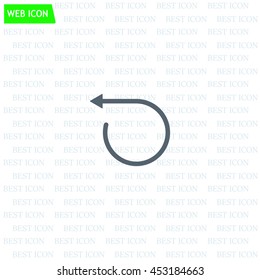 rotation arrows in a circle web icon. vector design