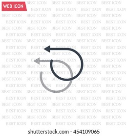 rotation arrows in a circle web icon. vector design