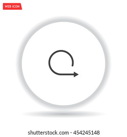 rotation arrows in a circle web icon. vector design