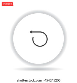 rotation arrows in a circle web icon. vector design
