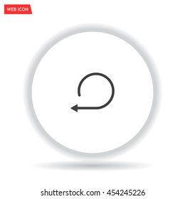 rotation arrows in a circle web icon. vector design