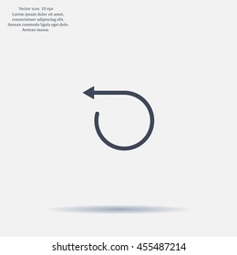 rotation arrows in a circle web icon. vector design