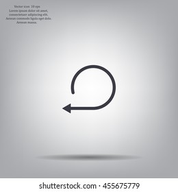 rotation arrows in a circle web icon. vector design