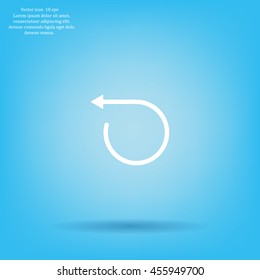 rotation arrows in a circle web icon. vector design