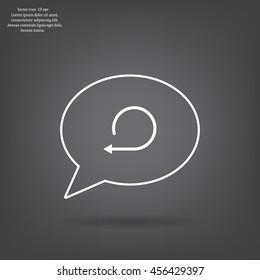 rotation arrows in a circle web icon. vector design