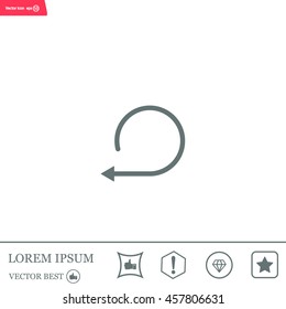 rotation arrows in a circle web icon. vector design