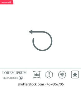 rotation arrows in a circle web icon. vector design