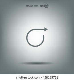 rotation arrows in a circle web icon. vector design