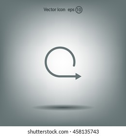 rotation arrows in a circle web icon. vector design