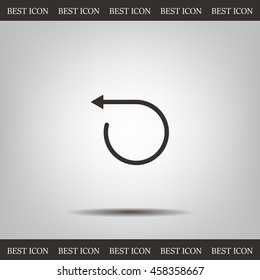 rotation arrows in a circle web icon. vector design
