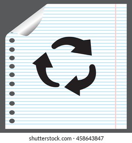 rotation arrows in a circle web icon. vector design