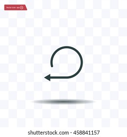 rotation arrows in a circle web icon. vector design