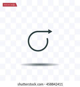 rotation arrows in a circle web icon. vector design