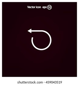 rotation arrows in a circle web icon. vector design