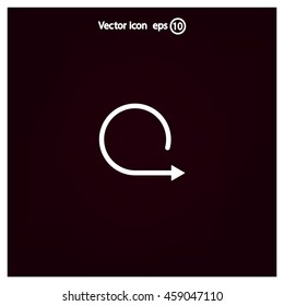 rotation arrows in a circle web icon. vector design
