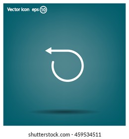 rotation arrows in a circle web icon. vector design