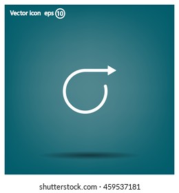 rotation arrows in a circle web icon. vector design