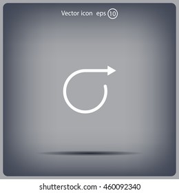 rotation arrows in a circle web icon. vector design