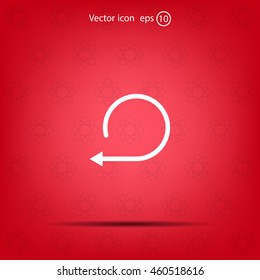 rotation arrows in a circle web icon. vector design