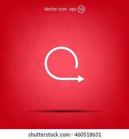 rotation arrows in a circle web icon. vector design
