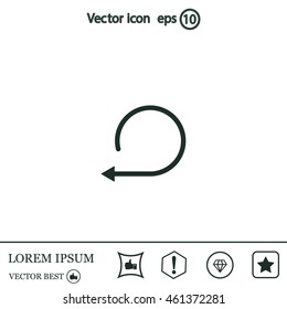 rotation arrows in a circle web icon. vector design