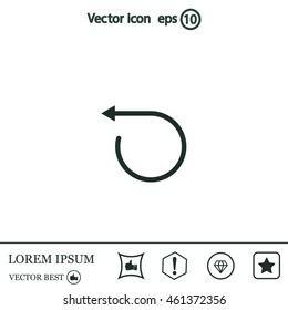 rotation arrows in a circle web icon. vector design