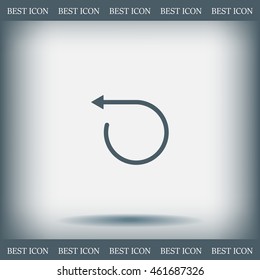 rotation arrows in a circle web icon. vector design