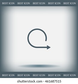 rotation arrows in a circle web icon. vector design