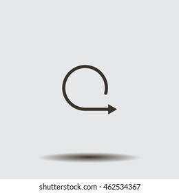 rotation arrows in a circle web icon. vector design