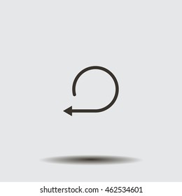 rotation arrows in a circle web icon. vector design