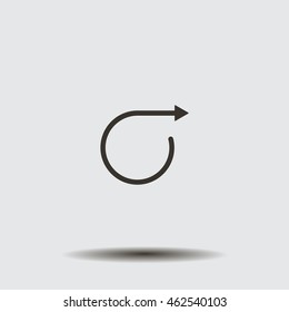 rotation arrows in a circle web icon. vector design