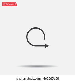 rotation arrows in a circle web icon. vector design
