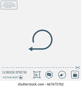 rotation arrows in a circle web icon. vector design